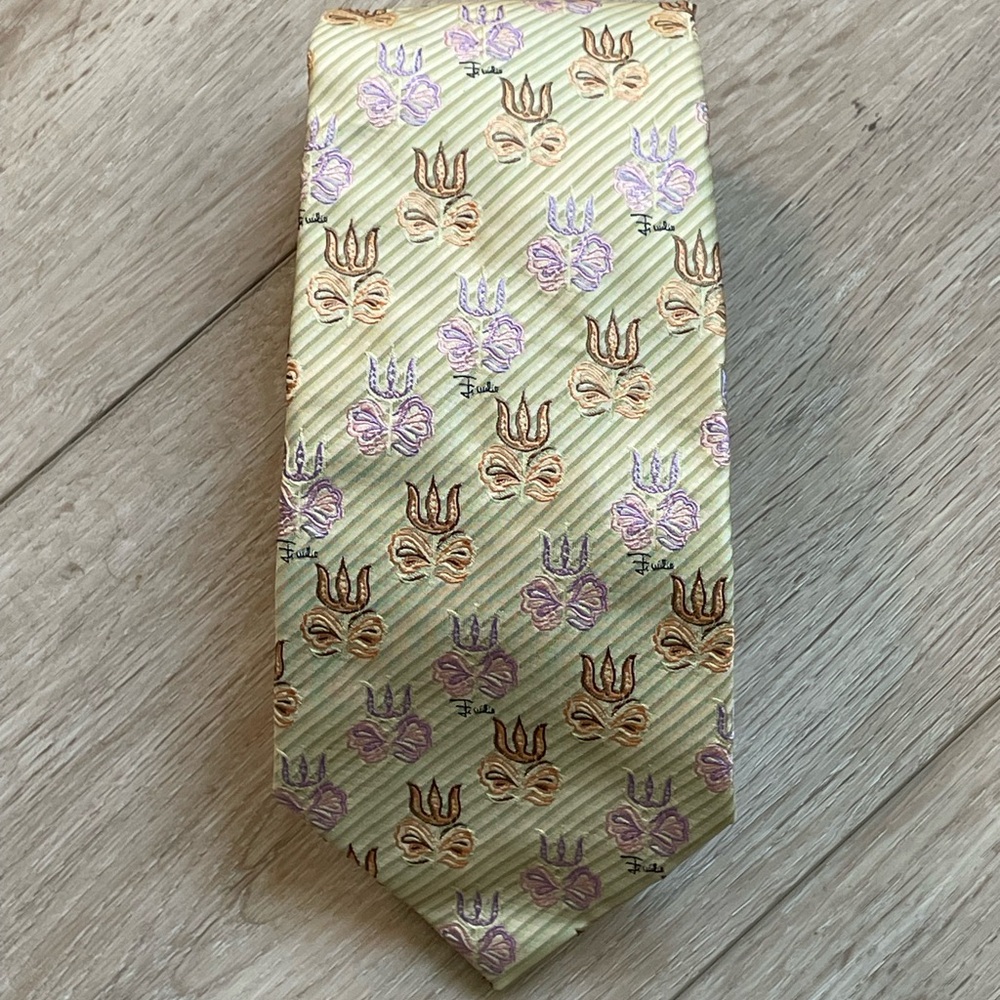 Emilio Pucci Floral, Yellow Neck Tie